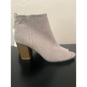 Old Navy Peep Toe Booties Womens 6 Taupe